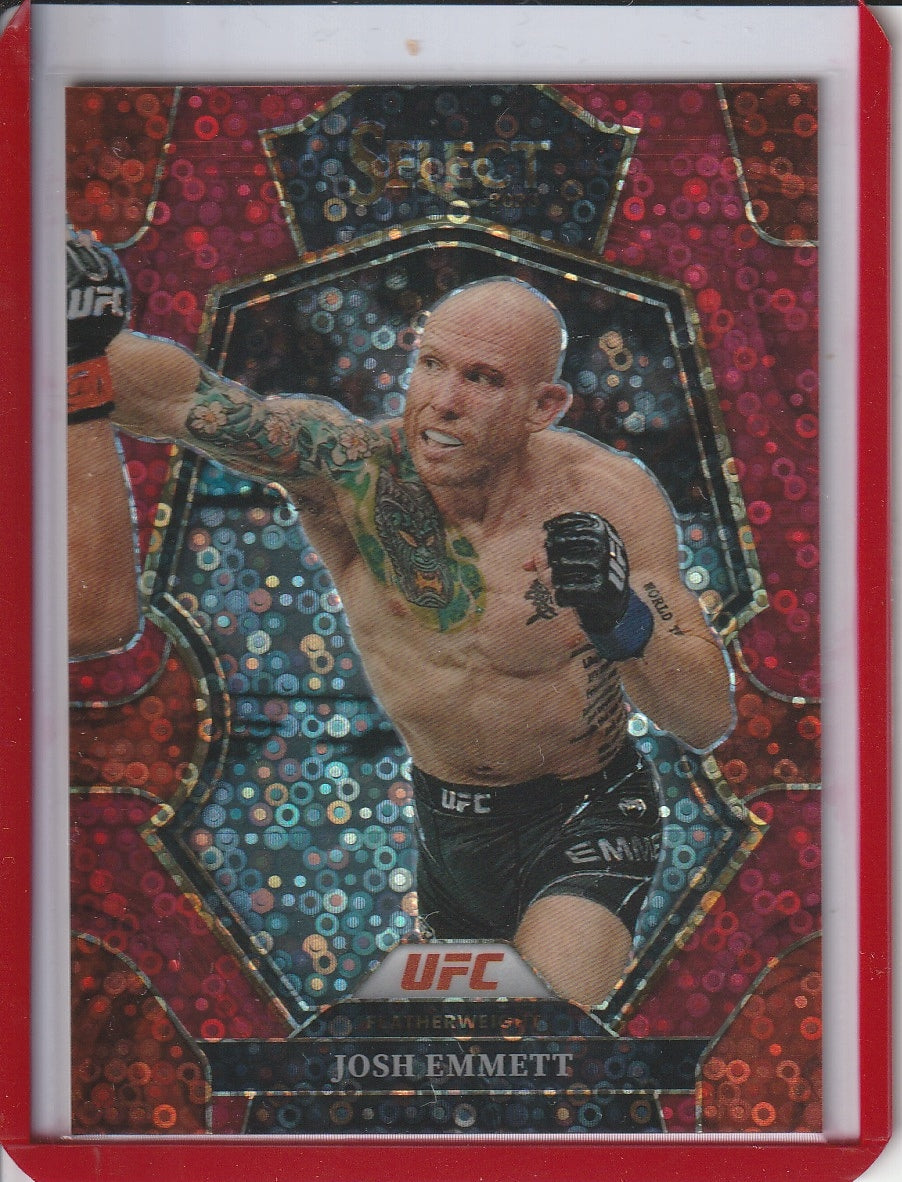 2023 Panini Select UFC - Josh Emmett 'Premier Level Red Disco' /99