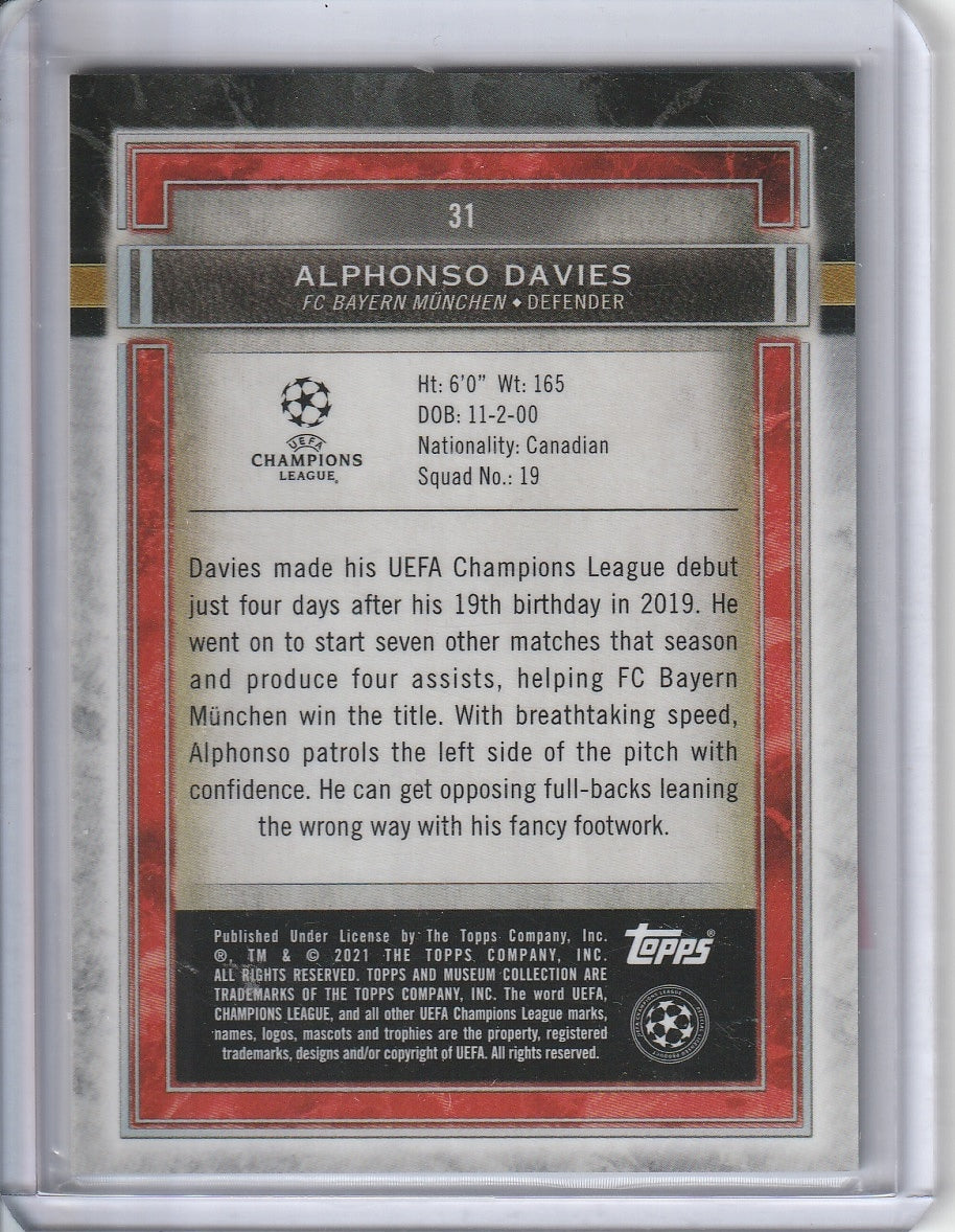 2020-21 Topps Museum Collection UEFA Champions League - Alphonso Davies