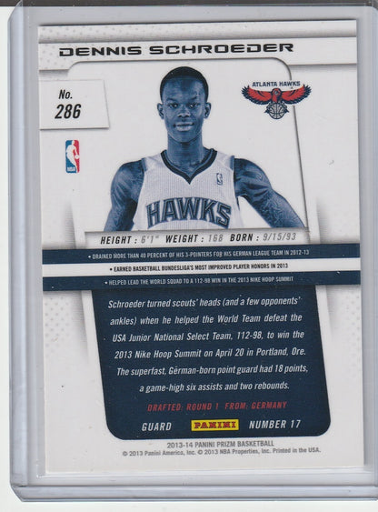 2013-14 Panini Prizm Basketball - Dennis Schroder RC Rookie