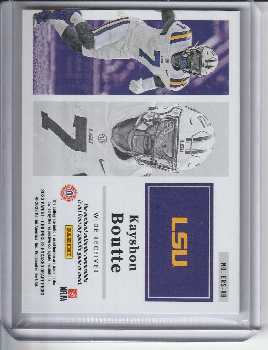 2023 Panini Chronicles Encased Draft Picks - Kayshon Boutte 'Substantial Rookie Swatches'