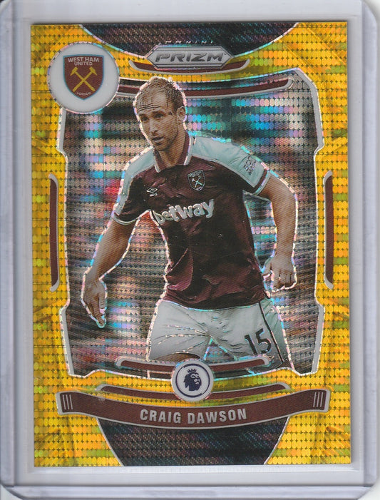 2021-22 Panini Prizm Premier League Soccer = Craig Dawson 'Gold Pulsar' /10