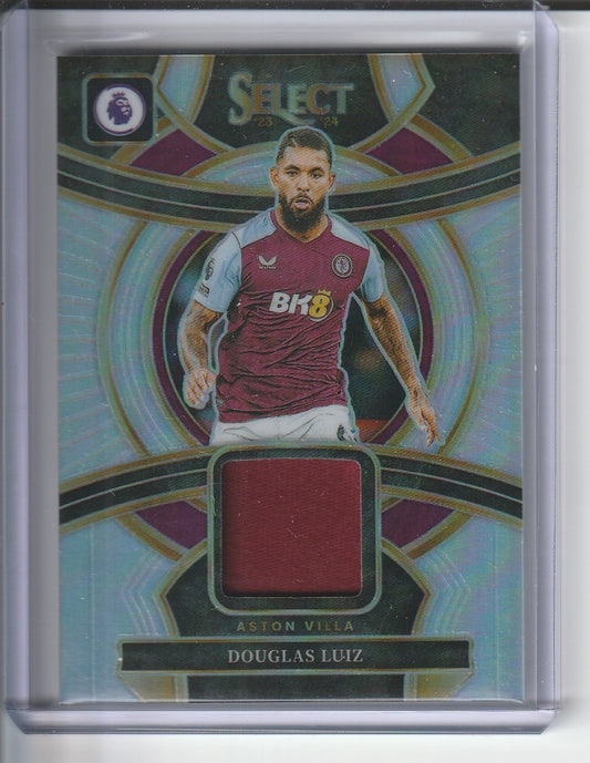 2023-24 Panini Select Premier League Soccer - Douglas Luiz 'Select Swatches' Silver Prizm Relic