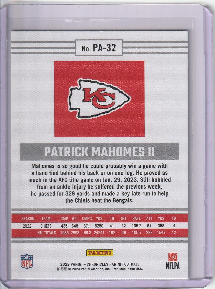 2022 Panini Chronicles Football - Patrick Mahomes II