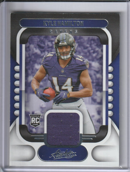 2022 Panini Absolute Football - Kyle Hamilton 'Rookie Materials' RC