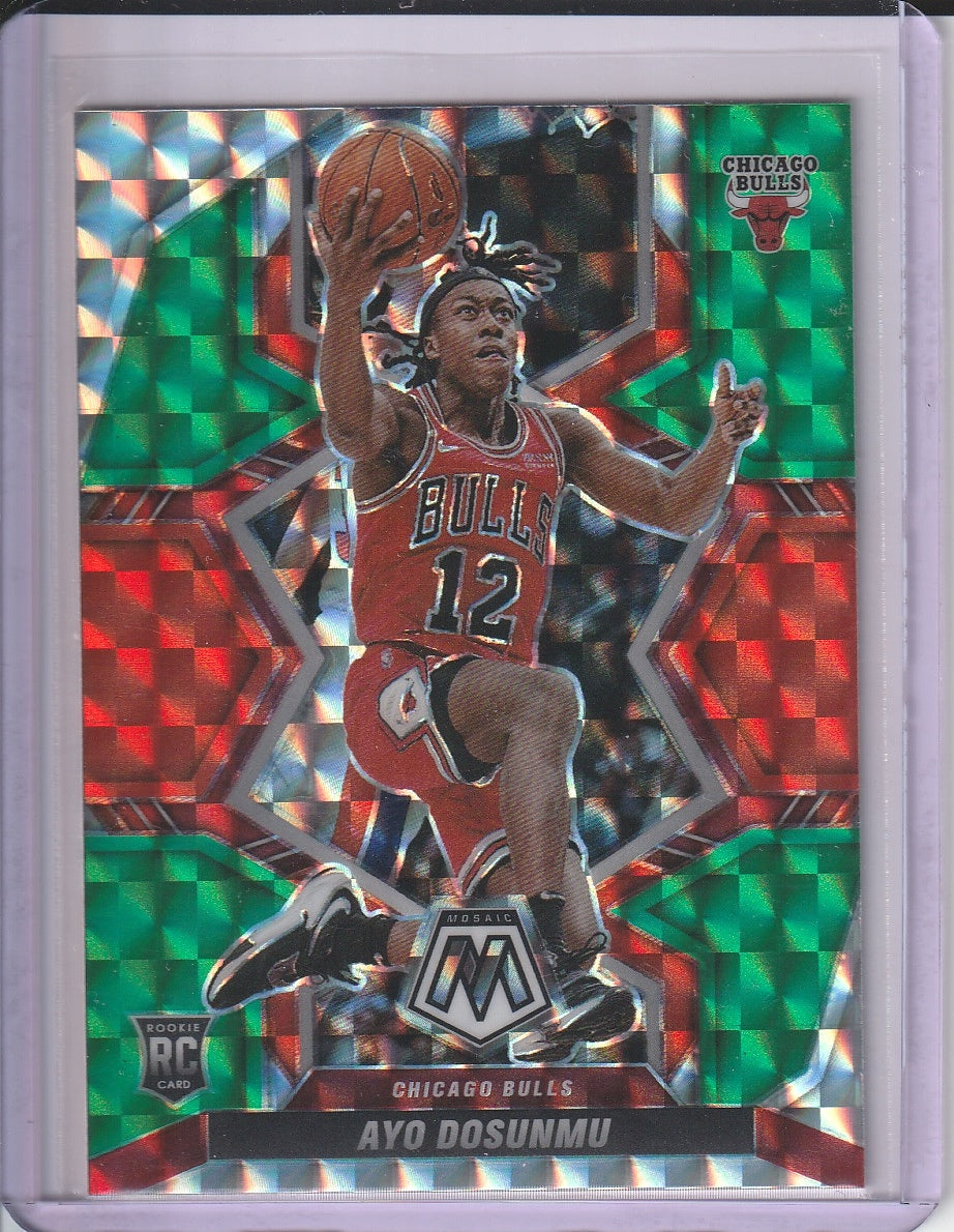 2021-22 Panini Mosaic Basketball - Ayo Dosunmu 'Green Mosaic Prizm'