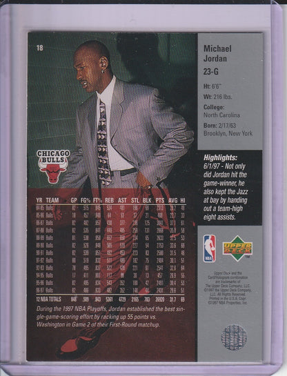 1997-98 Upper Deck - Michael Jordan 'Game Dated'