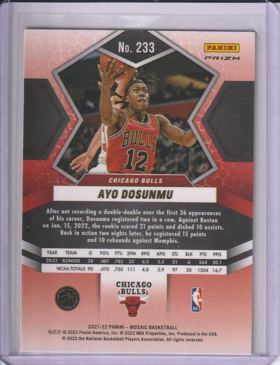 2021-22 Panini Mosaic Basketball - Ayo Dosunmu 'Green Mosaic Prizm'