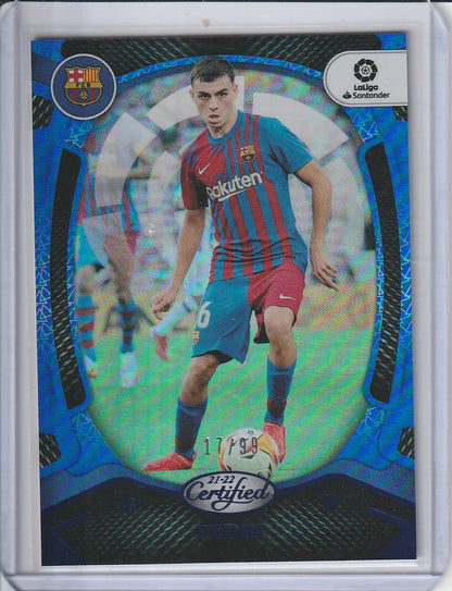 2021-22 Panini Chronicles Certified LA Liga Soccer - Pedri 'Blue' /99