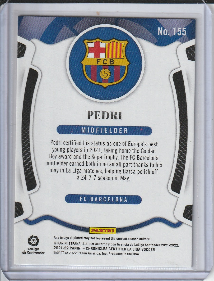 2021-22 Panini Chronicles Certified LA Liga Soccer - Pedri 'Blue' /99