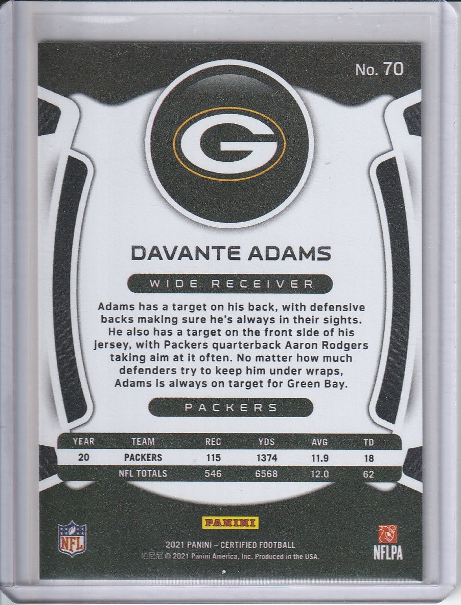 2021 Panini Certified Football - Davante Adams 'Orange' /149
