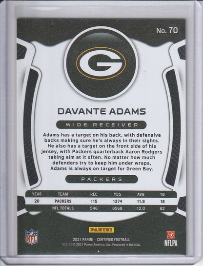 2021 Panini Certified Football - Davante Adams 'Orange' /149