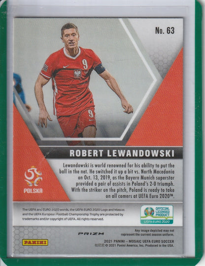 2021 Panini Mosaic UEFA EURO Soccer - Robert Lewandowski 'Reactive Red'
