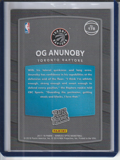2017-18 Panini Donruss Optic Basketball - OG Anunoby 'Rated Rookie' 'Flash'