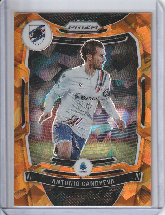 2021-22 Panini Chronicles Prizm Serie A Soccer - Antonio Candreva 'Orange Cracked Ice' /23