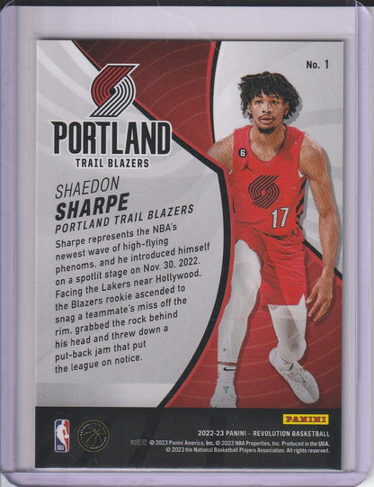 2022-23 Panini Revolution Basketball - Shaedon Sharpe 'Rookie Revolution' RC