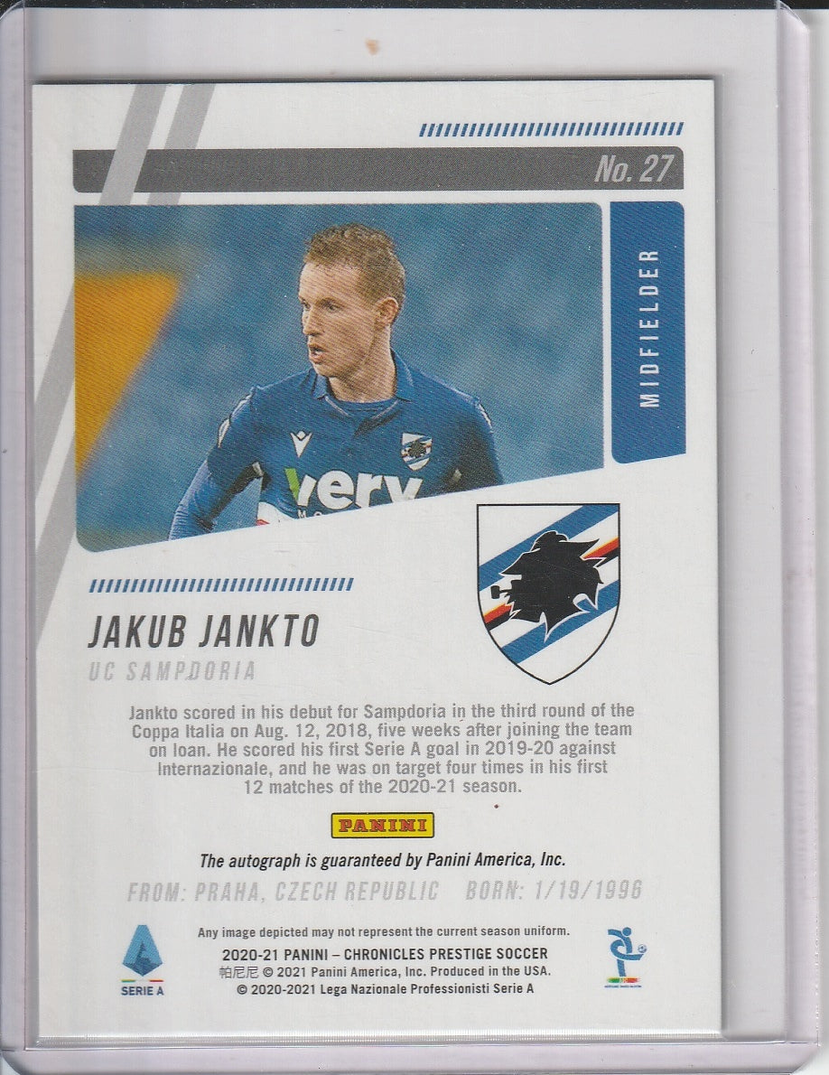 2020-21 Panini Chronicles Prestige Soccer - Jakub Jankto 'Xtra Points' Autograph /275