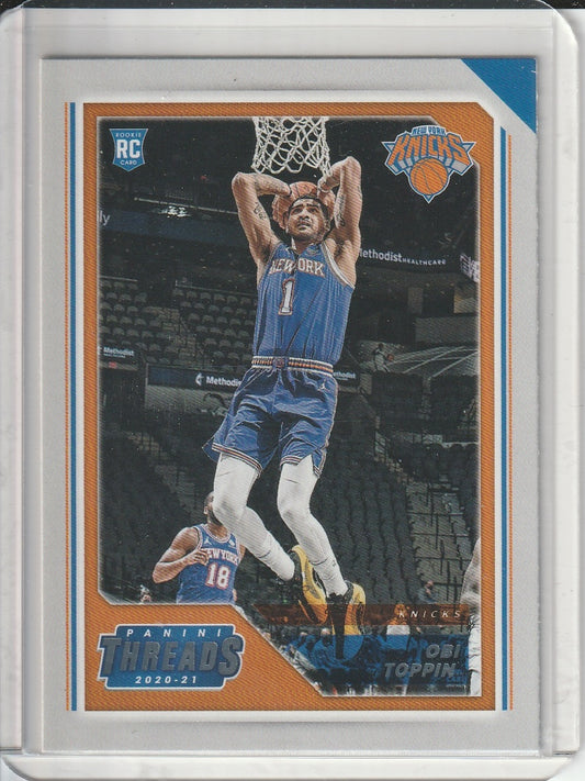 2020-21 Panini Chronicles Threads Basketball - Obi Toppin RC Rookie