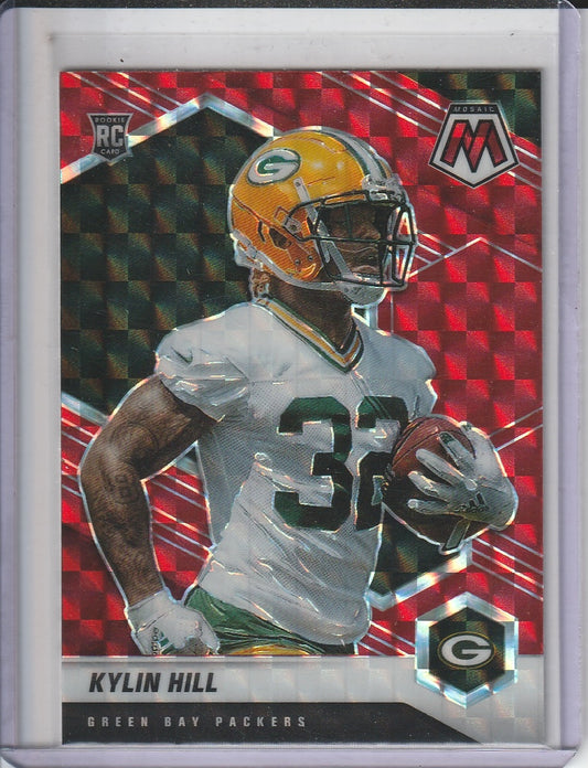2021 Panini Mosaic Football - Kylin Hill 'Red Prizm' RC Rookie