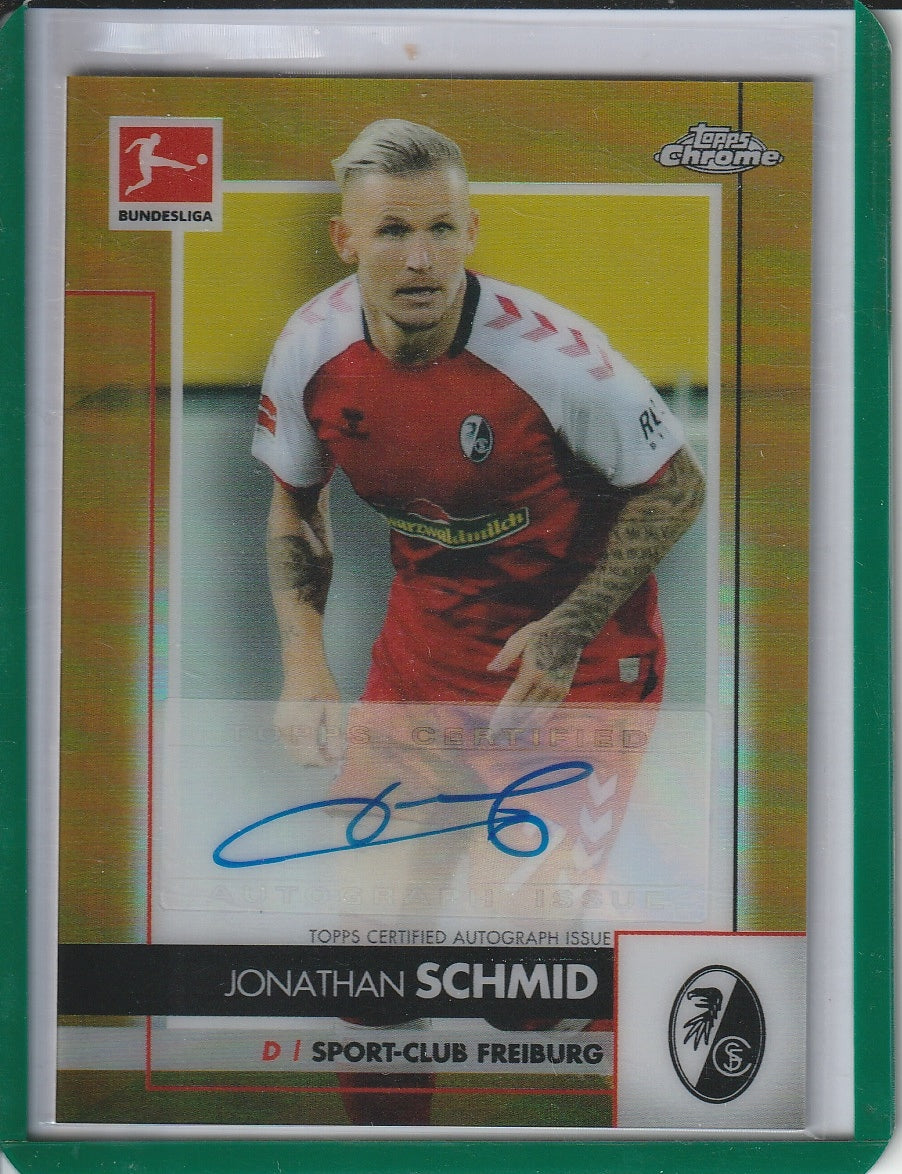2020-21 Topps Chrome Bundesliga - Jonathan Schmid 'Gold Autograph' /60