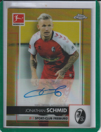 2020-21 Topps Chrome Bundesliga - Jonathan Schmid 'Gold Autograph' /60