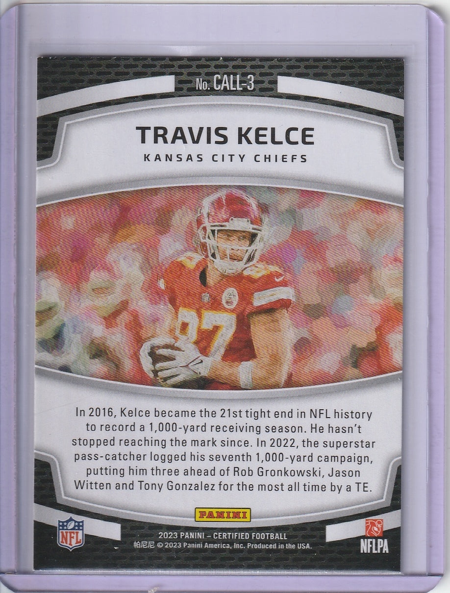 2023 Panini Certified Football - Travis Kelce 'Calling Cards'