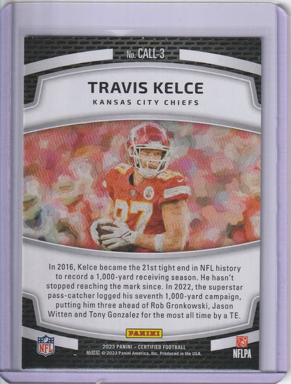 2023 Panini Certified Football - Travis Kelce 'Calling Cards'