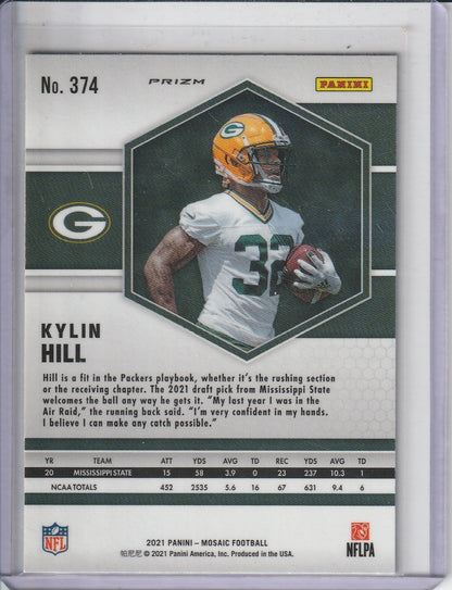 2021 Panini Mosaic Football - Kylin Hill 'Red Prizm' RC Rookie