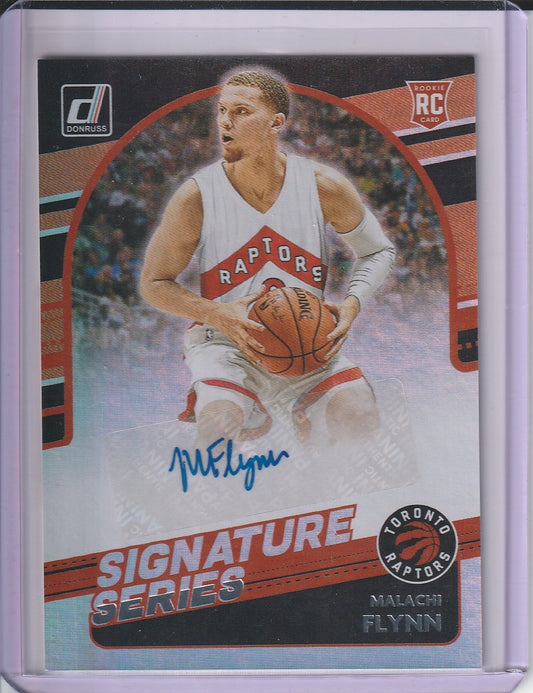 2020-21 Panini Donruss Basketball - Malachi Flynn 'Signature Series' RC Rookie Autograph