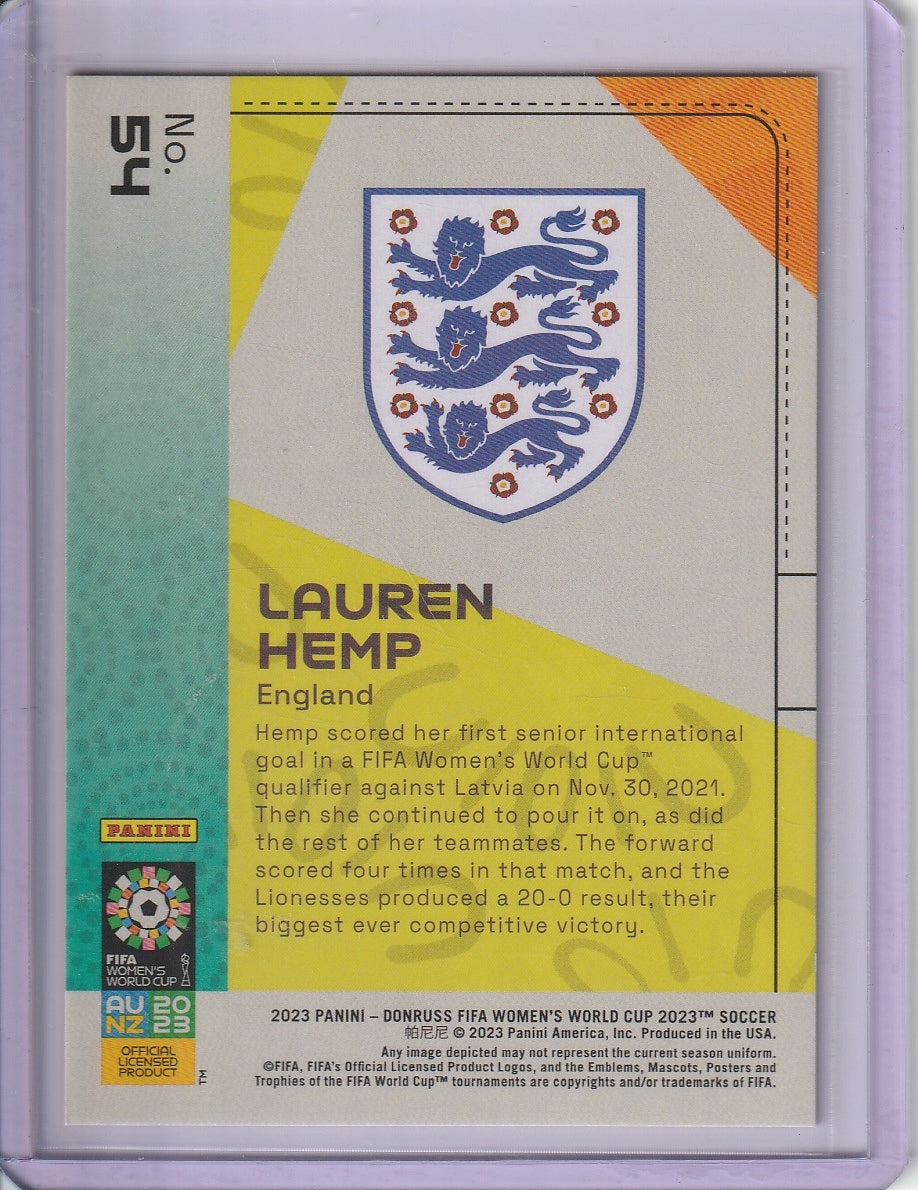 2023 Panini Donruss Fifa Womens World Cup 2023 - Lauren Hemp RC Rookie /49