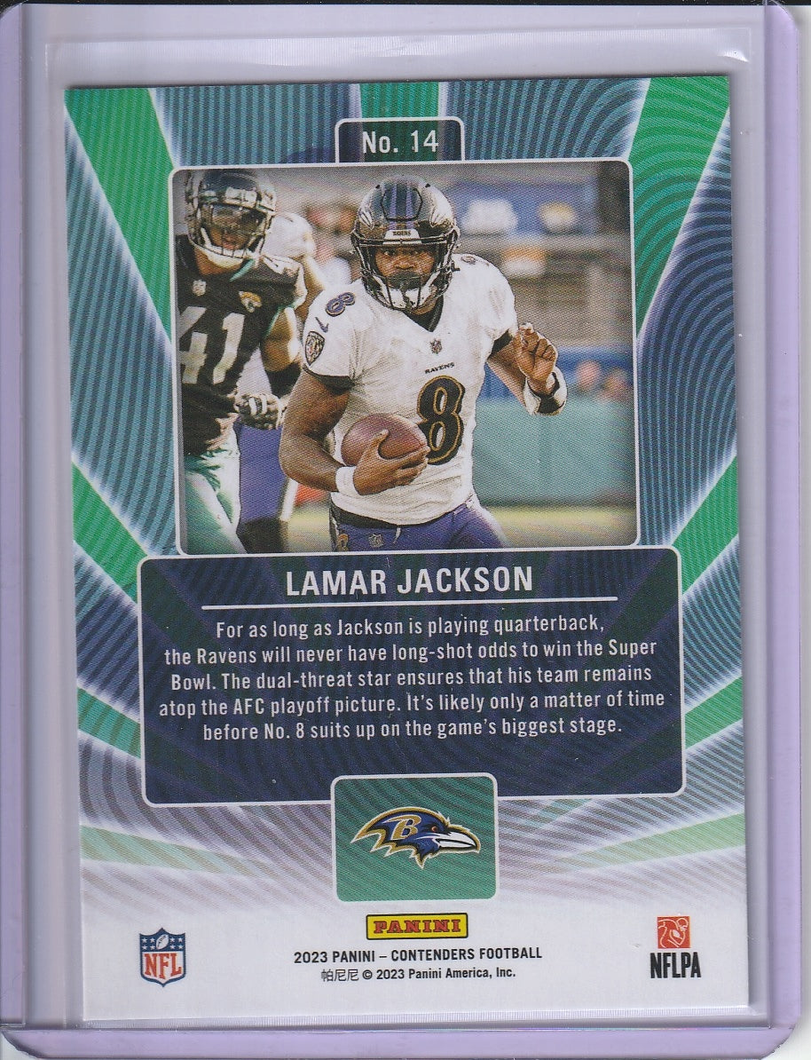 2023 Panini Contenders Football - Lamar Jackson 'Winning Ticket'