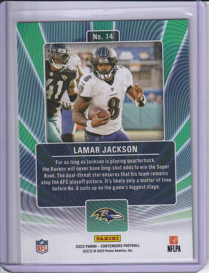 2023 Panini Contenders Football - Lamar Jackson 'Winning Ticket'