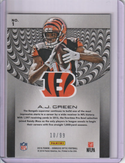 2016 Panini Donruss Optic Football - A.J Green 'Prototype' /99