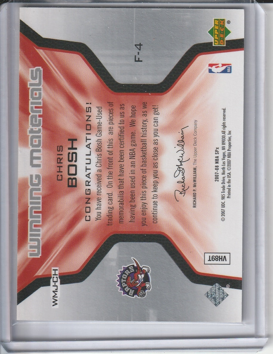 2007-08 Upper Deck NBA SPx - Chris Bosh 'Winning Materials' *Game Used*