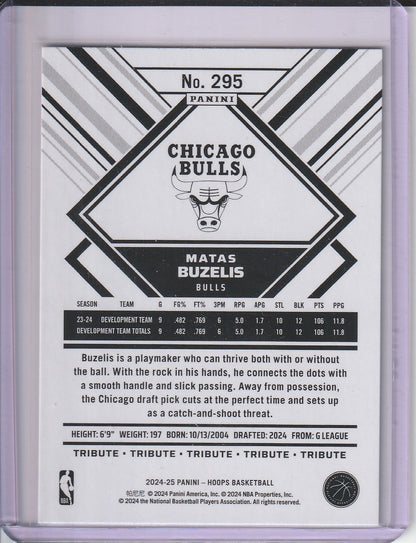 2024-25 Panini Hoops Basketball - Matas Buzelis 'Tribute' RC Rookie