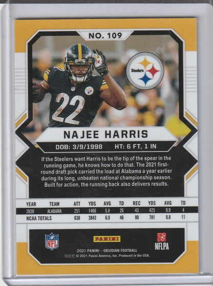 2021 Panini Obsidian Football - Najee Harris RC Rookie