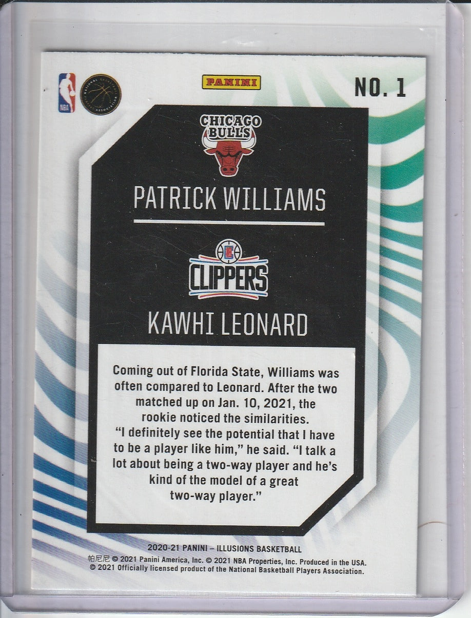 2020-21 Panini Illusions Basketball - Patrick Williams / Kawhi Leonard 'Rookie Reflections'