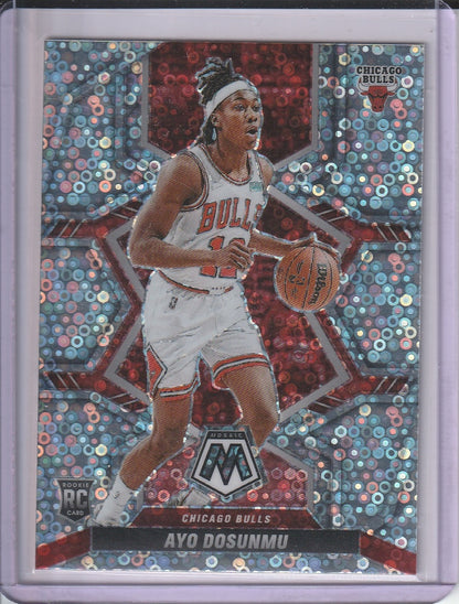 2021-22 Panini Mosaic Basketball - Ayo Dosunmu 'Fast Break Disco Holo' RC Rookie