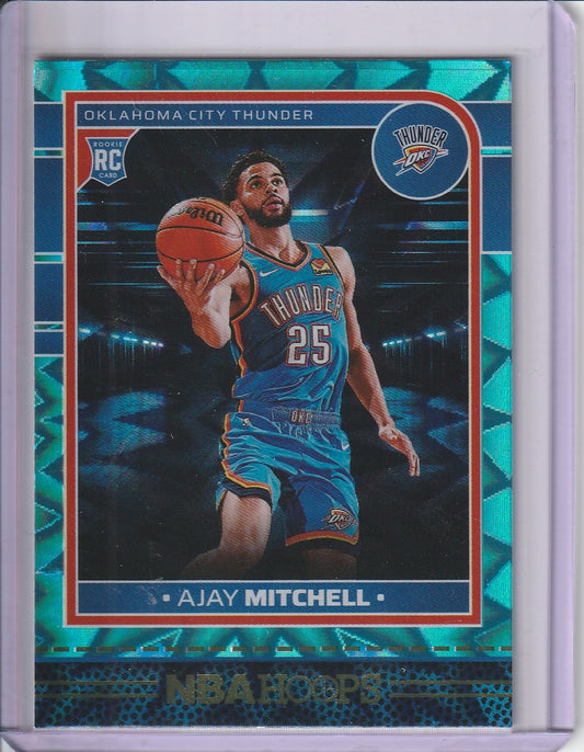 2024-25 Panini Hoops Basketball - Ajay Mitchell 'Teal Explosion' RC Rookie