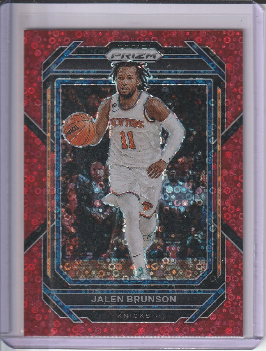 .2022-23 Panini Prizm Basketball - Jalen Brunson 'Red Fast Break Prizm' /100