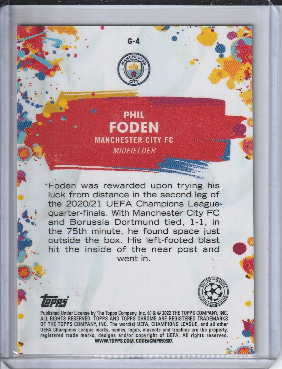 2022 Topps Chrome UCL - Phil Foden 'GOLAZO'
