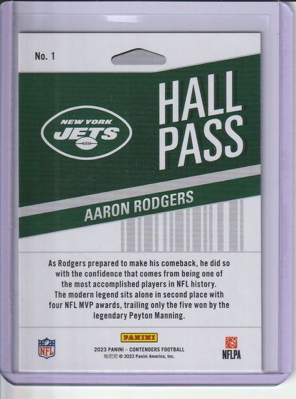 2023 Panini Contenders Football - Aaron Rodgers 'Hall Pass'