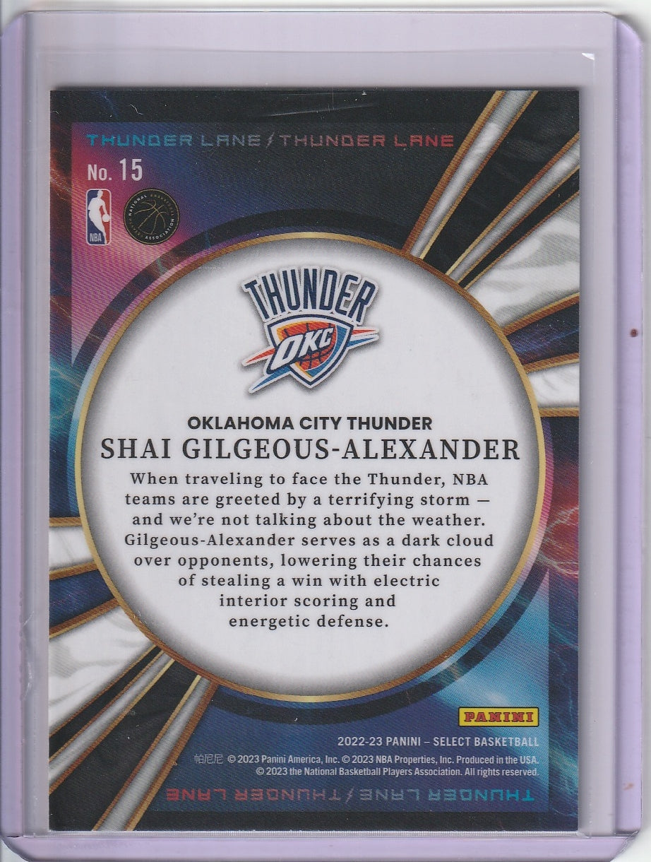 2022-23 Panini Select Basketball - Shai Gilgeous-Alexander 'Thunder Lane'