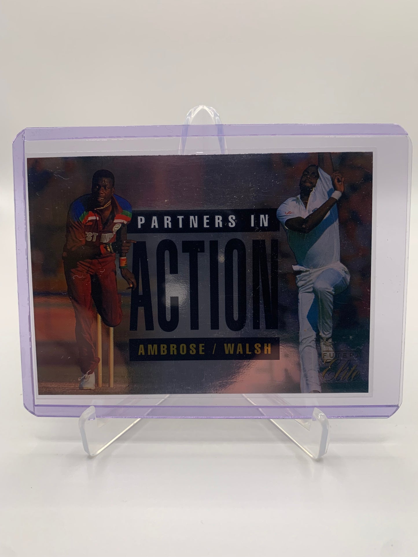 1996 Futera Elite Cricket - Curtly Ambrose, Courtney Walsh ‘Partners in Action’