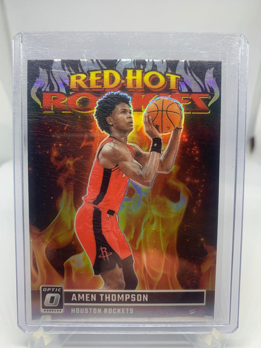 2023-24 Donruss Optic Basketball - Amen Thompson ‘Red Hot Rookies’ Silver Prizm RC Rookie