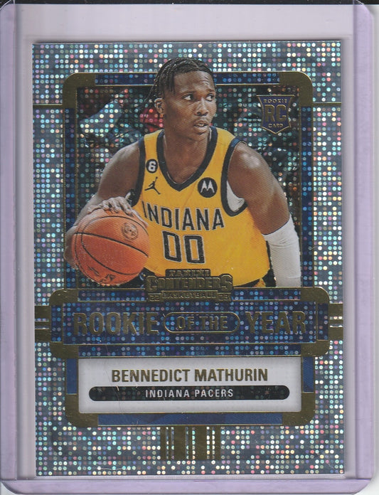 2022-23 Panini Contenders Basketball - Benedict Mathurin 'Rookie of the Year' RC Rookie