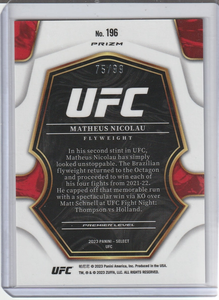 2023 Panini Select UFC - Matheus Nicolau 'Red Disco' /99