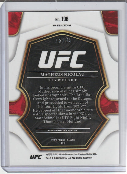 2023 Panini Select UFC - Matheus Nicolau 'Red Disco' /99