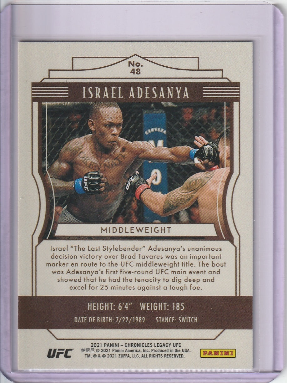 2021 Panini Chronicles Legacy UFC - Israel Adesanya 'Asia Scope'