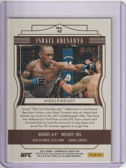 2021 Panini Chronicles Legacy UFC - Israel Adesanya 'Asia Scope'