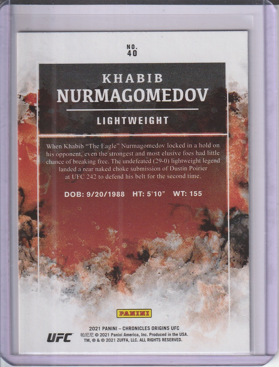 2021 Panini Chronicles Origins - Khabib Nurmagomedov 'Pink'
